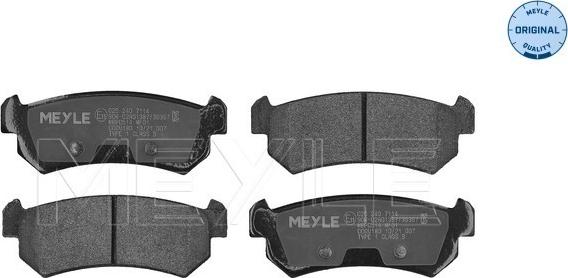 Meyle 025 240 7114 - Комплект спирачно феродо, дискови спирачки vvparts.bg