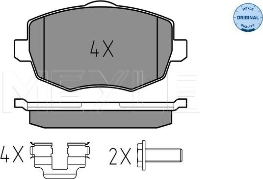 Meyle 025 240 7316 - Комплект спирачно феродо, дискови спирачки vvparts.bg