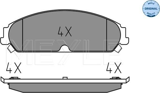 Meyle 025 241 6417/W - Комплект спирачно феродо, дискови спирачки vvparts.bg