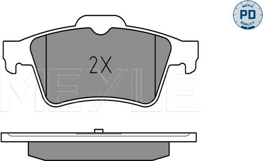 Meyle 025 241 3716/PD - Комплект спирачно феродо, дискови спирачки vvparts.bg