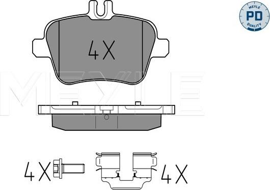 Meyle 025 248 4818/PD - Комплект спирачно феродо, дискови спирачки vvparts.bg