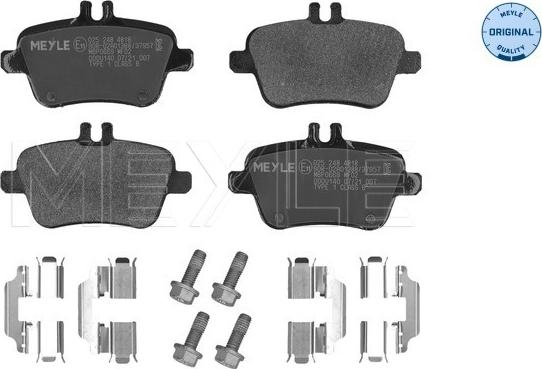 Meyle 025 248 4818 - Комплект спирачно феродо, дискови спирачки vvparts.bg