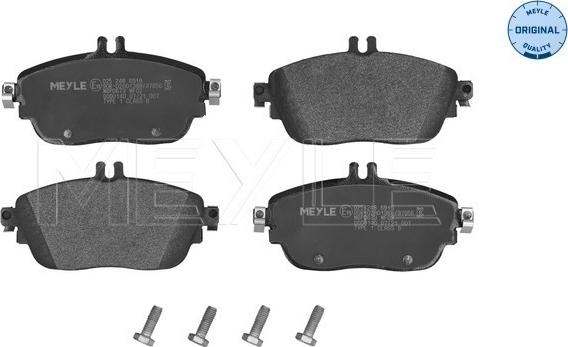 Meyle 025 248 6919 - Комплект спирачно феродо, дискови спирачки vvparts.bg