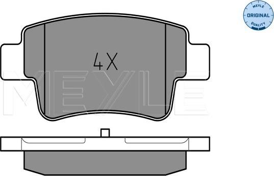 Meyle 025 243 4917/W - Комплект спирачно феродо, дискови спирачки vvparts.bg