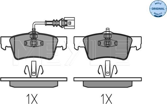 Meyle 025 243 6819 - Комплект спирачно феродо, дискови спирачки vvparts.bg