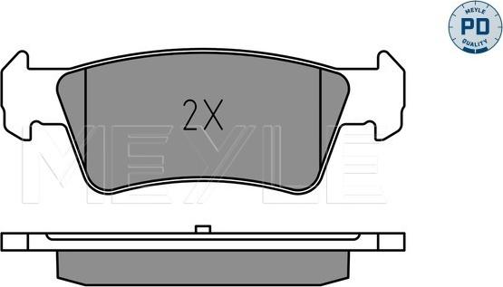 Meyle 025 243 6719/PD - Комплект спирачно феродо, дискови спирачки vvparts.bg