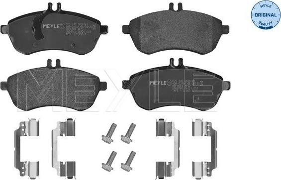 Meyle 025 243 0620/K1 - Комплект спирачно феродо, дискови спирачки vvparts.bg