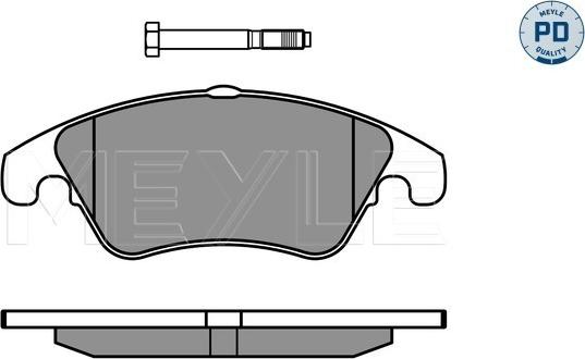 Meyle 025 243 1019/PD - Комплект спирачно феродо, дискови спирачки vvparts.bg