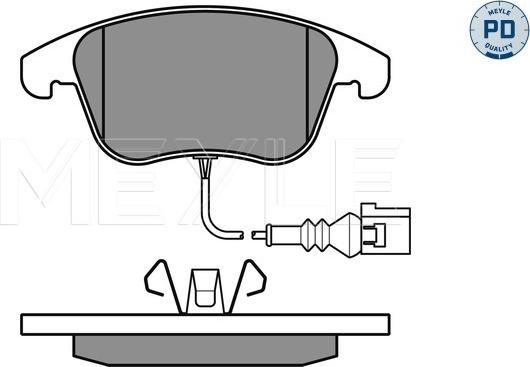 Meyle 025 243 3219/PD - Комплект спирачно феродо, дискови спирачки vvparts.bg