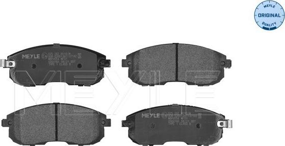 Meyle 025 242 8016/W - Комплект спирачно феродо, дискови спирачки vvparts.bg