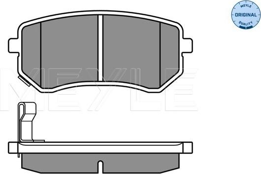 Meyle 025 242 7614/W - Комплект спирачно феродо, дискови спирачки vvparts.bg