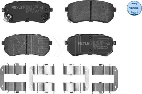 Meyle 025 242 7614/W - Комплект спирачно феродо, дискови спирачки vvparts.bg