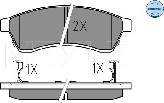 Meyle 025 247 4414/W - Комплект спирачно феродо, дискови спирачки vvparts.bg