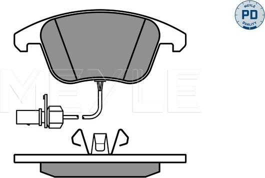 Meyle 025 247 0520/PD - Комплект спирачно феродо, дискови спирачки vvparts.bg