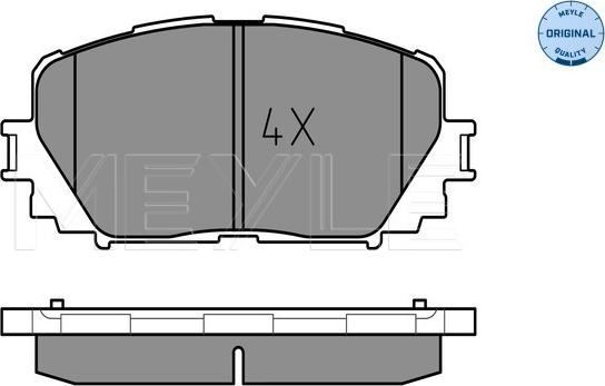 Meyle 025 247 0817 - Комплект спирачно феродо, дискови спирачки vvparts.bg