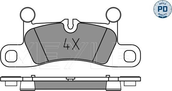 Meyle 025 247 2116/PD - Комплект спирачно феродо, дискови спирачки vvparts.bg