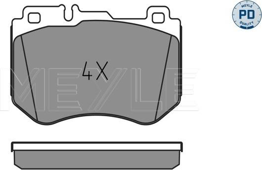 Meyle 025 259 9719/PD - Комплект спирачно феродо, дискови спирачки vvparts.bg