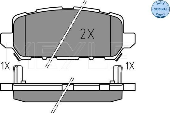 Meyle 025 259 4717 - Комплект спирачно феродо, дискови спирачки vvparts.bg