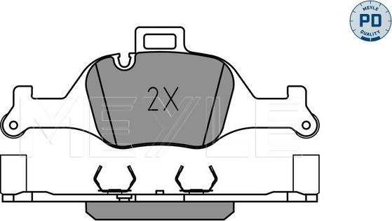 Meyle 025 259 0018/PD - Комплект спирачно феродо, дискови спирачки vvparts.bg