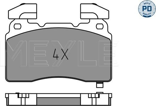 Meyle 025 259 1516/PD - Комплект спирачно феродо, дискови спирачки vvparts.bg