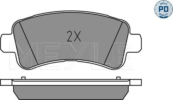 Meyle 025 259 8721/PD - Комплект спирачно феродо, дискови спирачки vvparts.bg