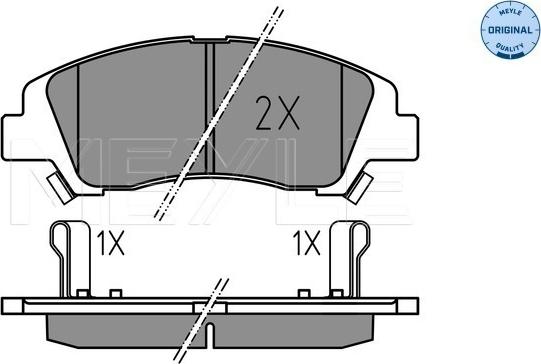 Meyle 025 259 7617 - Комплект спирачно феродо, дискови спирачки vvparts.bg