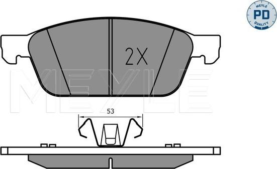 Meyle 025 255 5518/PD - Комплект спирачно феродо, дискови спирачки vvparts.bg