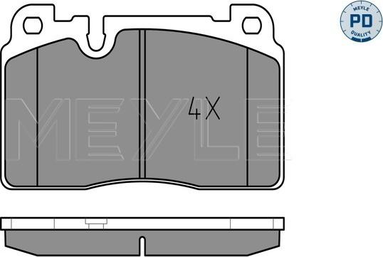 Meyle 025 256 4316/PD - Комплект спирачно феродо, дискови спирачки vvparts.bg