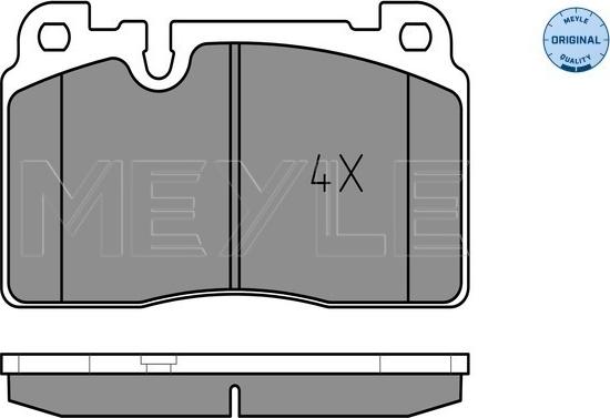 Meyle 025 256 4316 - Комплект спирачно феродо, дискови спирачки vvparts.bg