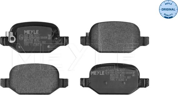 Meyle 025 256 5217 - Комплект спирачно феродо, дискови спирачки vvparts.bg