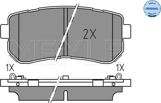 Meyle 025 256 7716 - Комплект спирачно феродо, дискови спирачки vvparts.bg