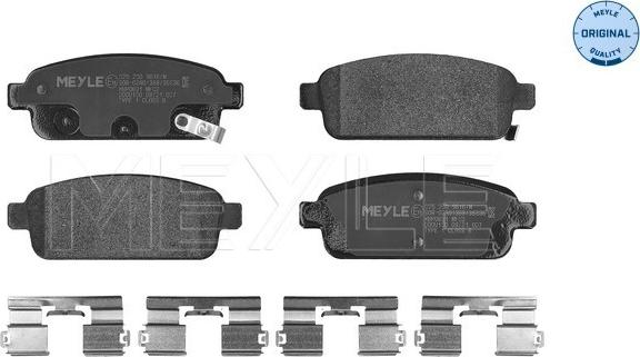 Meyle 025 250 9616/W - Комплект спирачно феродо, дискови спирачки vvparts.bg