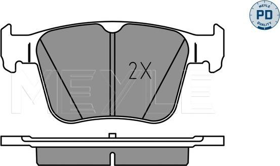 Meyle 025 250 0916/PD - Комплект спирачно феродо, дискови спирачки vvparts.bg