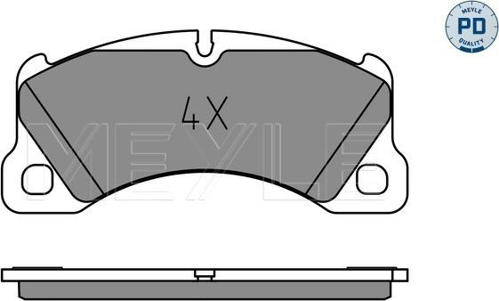 Meyle 025 250 0717/PD - Комплект спирачно феродо, дискови спирачки vvparts.bg