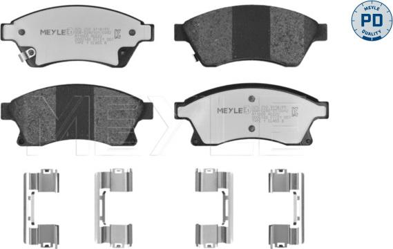 Meyle 025 250 3118/PD - Комплект спирачно феродо, дискови спирачки vvparts.bg