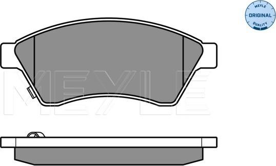 Meyle 025 250 3118/W - Комплект спирачно феродо, дискови спирачки vvparts.bg