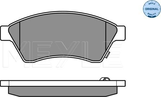 Meyle 025 250 3118/W - Комплект спирачно феродо, дискови спирачки vvparts.bg