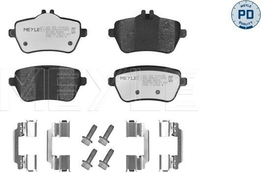 Meyle 025 250 7119/PD - Комплект спирачно феродо, дискови спирачки vvparts.bg