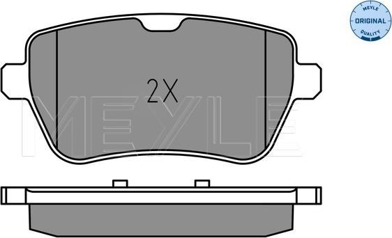 Meyle 025 250 7119 - Комплект спирачно феродо, дискови спирачки vvparts.bg