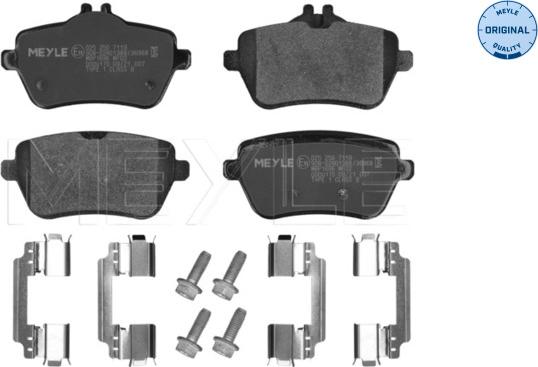 Meyle 025 250 7119 - Комплект спирачно феродо, дискови спирачки vvparts.bg