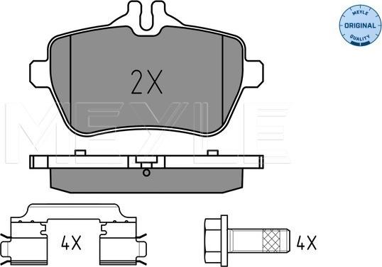 Meyle 025 250 7119 - Комплект спирачно феродо, дискови спирачки vvparts.bg