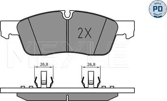 Meyle 025 251 9219/PD - Комплект спирачно феродо, дискови спирачки vvparts.bg