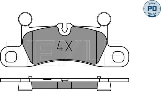 Meyle 025 251 4316/PD - Комплект спирачно феродо, дискови спирачки vvparts.bg