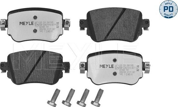 Meyle 025 251 0917/PD - Комплект спирачно феродо, дискови спирачки vvparts.bg