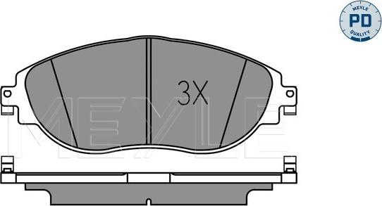 Meyle 025 251 1720/PD - Комплект спирачно феродо, дискови спирачки vvparts.bg