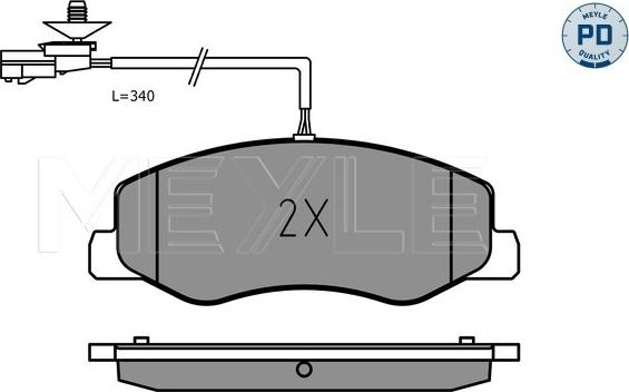 Meyle 025 251 7218/PD - Комплект спирачно феродо, дискови спирачки vvparts.bg