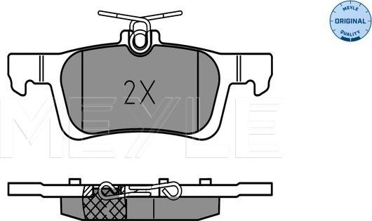 Meyle 025 258 4116 - Комплект спирачно феродо, дискови спирачки vvparts.bg