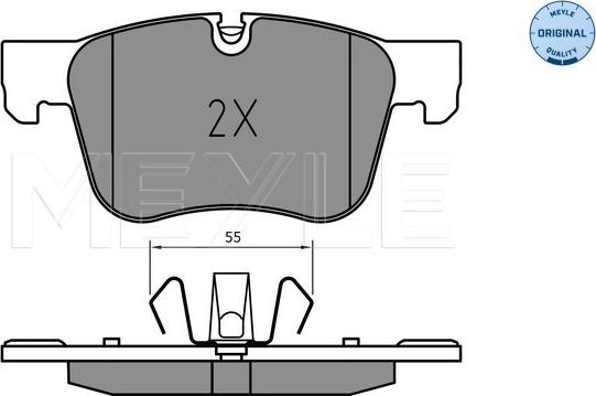 Meyle 025 258 3417 - Комплект спирачно феродо, дискови спирачки vvparts.bg