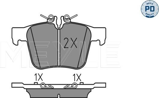 Meyle 025 253 5416/PD - Комплект спирачно феродо, дискови спирачки vvparts.bg