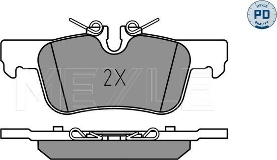 Meyle 025 253 3116/PD - Комплект спирачно феродо, дискови спирачки vvparts.bg